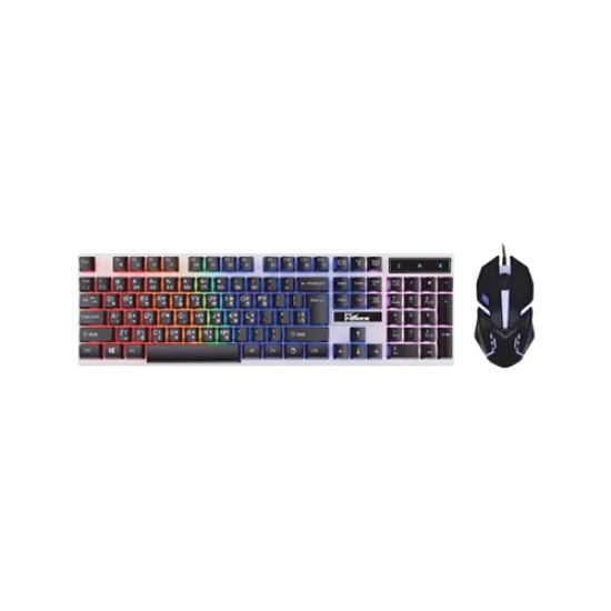 PC Power PGC801A105 RGB Wired Gaming Keyboard Mouse Combo with Bangla