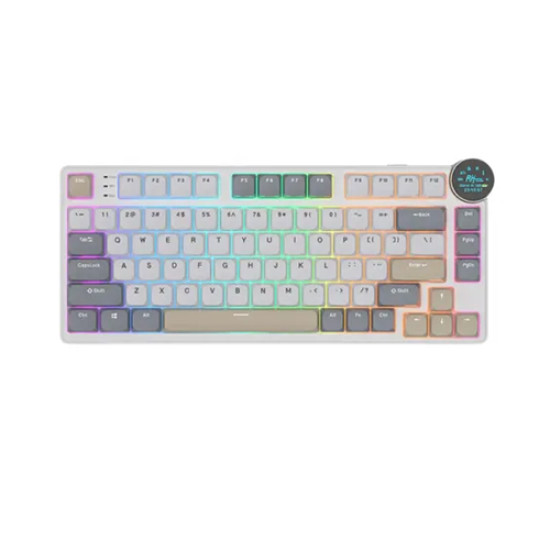 Royal Kludge N80 Low-Profile Tri-Mode RGB Mechanical Keyboard Pearly Dawn