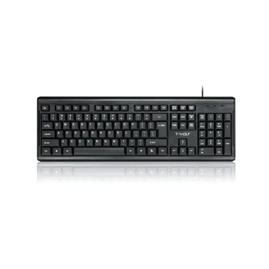 T-WOLF T15 104 Keys USB Wired Keyboard