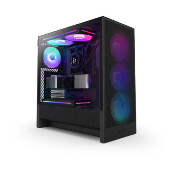NZXT H5 Flow RGB 2024 Compact Mid-tower Airflow Casing NZXT H5 Flow RGB 2024 Compact Mid-tower Airflow Casing