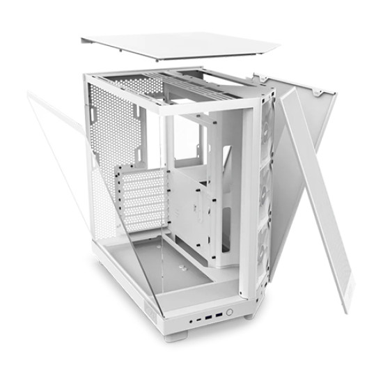 NZXT H6 Flow RGB 2023 Compact Dual-Chamber Mid-tower Airflow Casing White