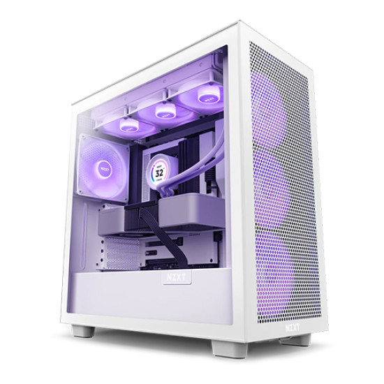 NZXT H7 Flow RGB 2023 Mid-Tower ATX Airflow Casing White NZXT H7 Flow RGB 2023 Mid-Tower ATX Airflow Casing White