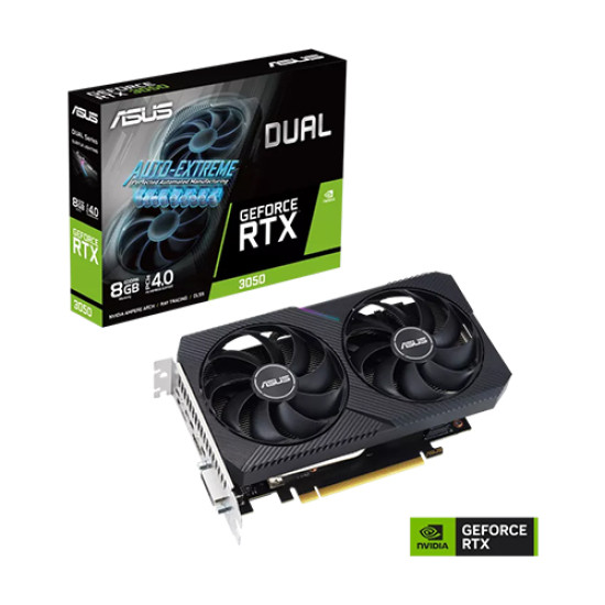 ASUS Dual GeForce RTX 3050 V2 8GB GDDR6 Graphics Card ASUS Dual GeForce RTX 3050 V2 8GB GDDR6 Graphics Card
