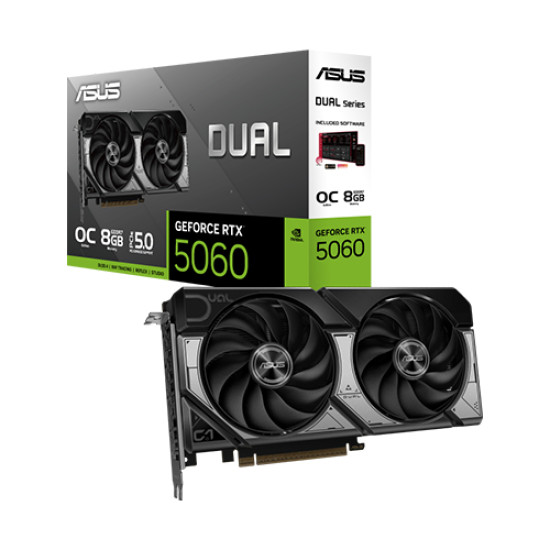 ASUS Dual GeForce RTX 5060 8GB GDDR7 OC Edition Graphics Card