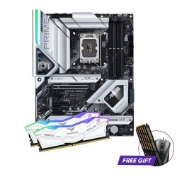 ASUS Prime Z690-A and TEAM DELTA 32GB (16GBx2) 6400MHz DDR5 RGB Gaming RAM Bundle Motherboard
