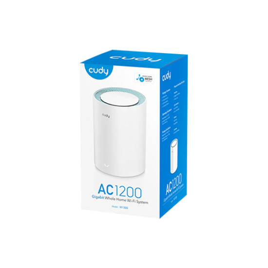 Cudy M1300 AC1200 Dual Band Gigabit Mesh Router (1 Pack)