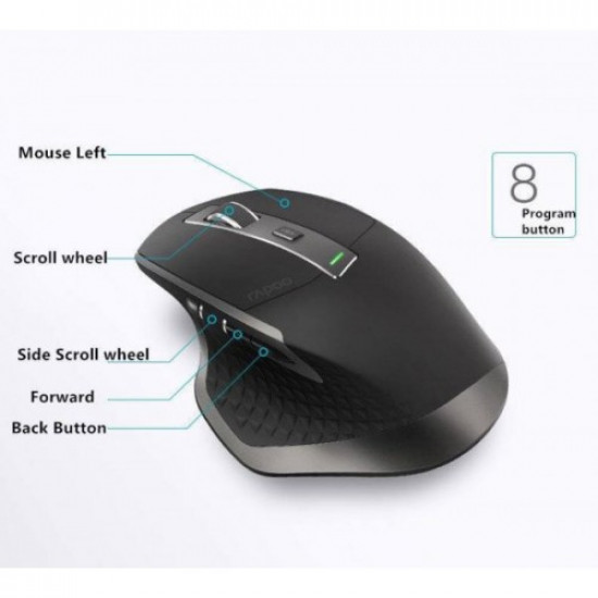 Rapoo MT750S Rechargeable Multi-mode 8 Buttons Wireless Mouse